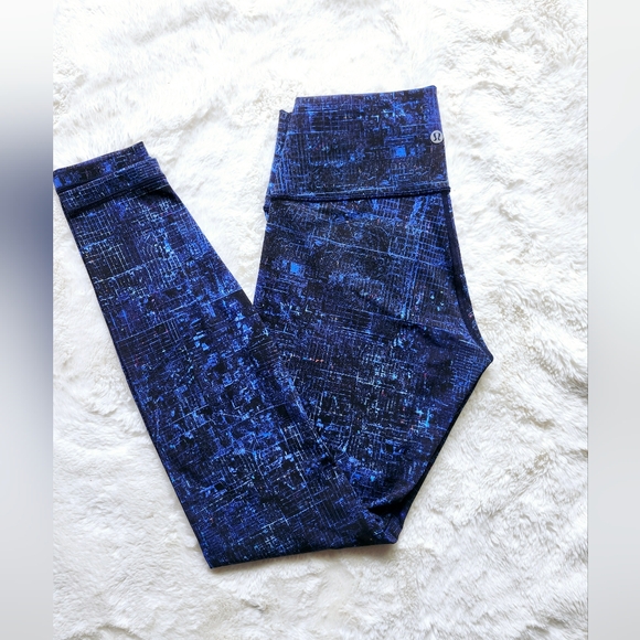 Lululemon Wunder Under Hi-Rise Tight 28". Size 8. City Lights Multi Black - Picture 10 of 11